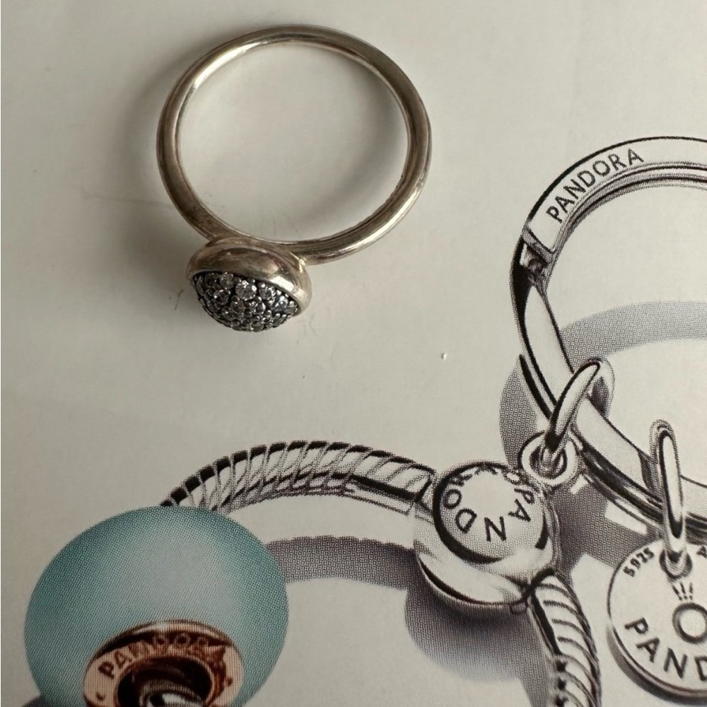 PANDORA COSMIC STARS DROP RING NEW 54